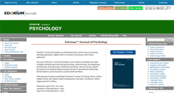 Desktop Screenshot of edoriumjournalofpsychology.com
